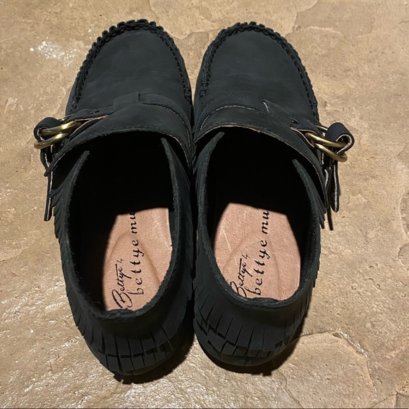 NIB Anthropologie Leather Fringe Moccasin Booties - Picture 6 of 10